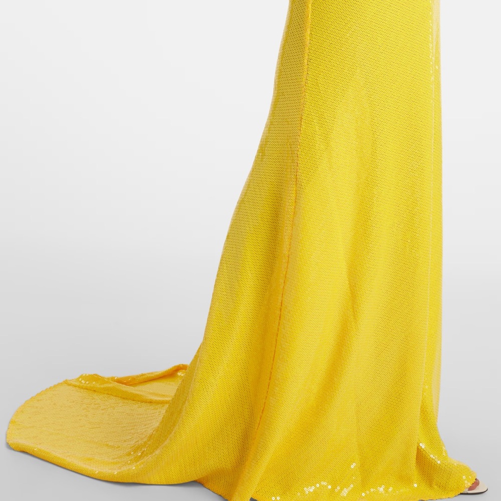 Alex Perry Strapless Yellow Sequin Dress - Picture 5 of 5